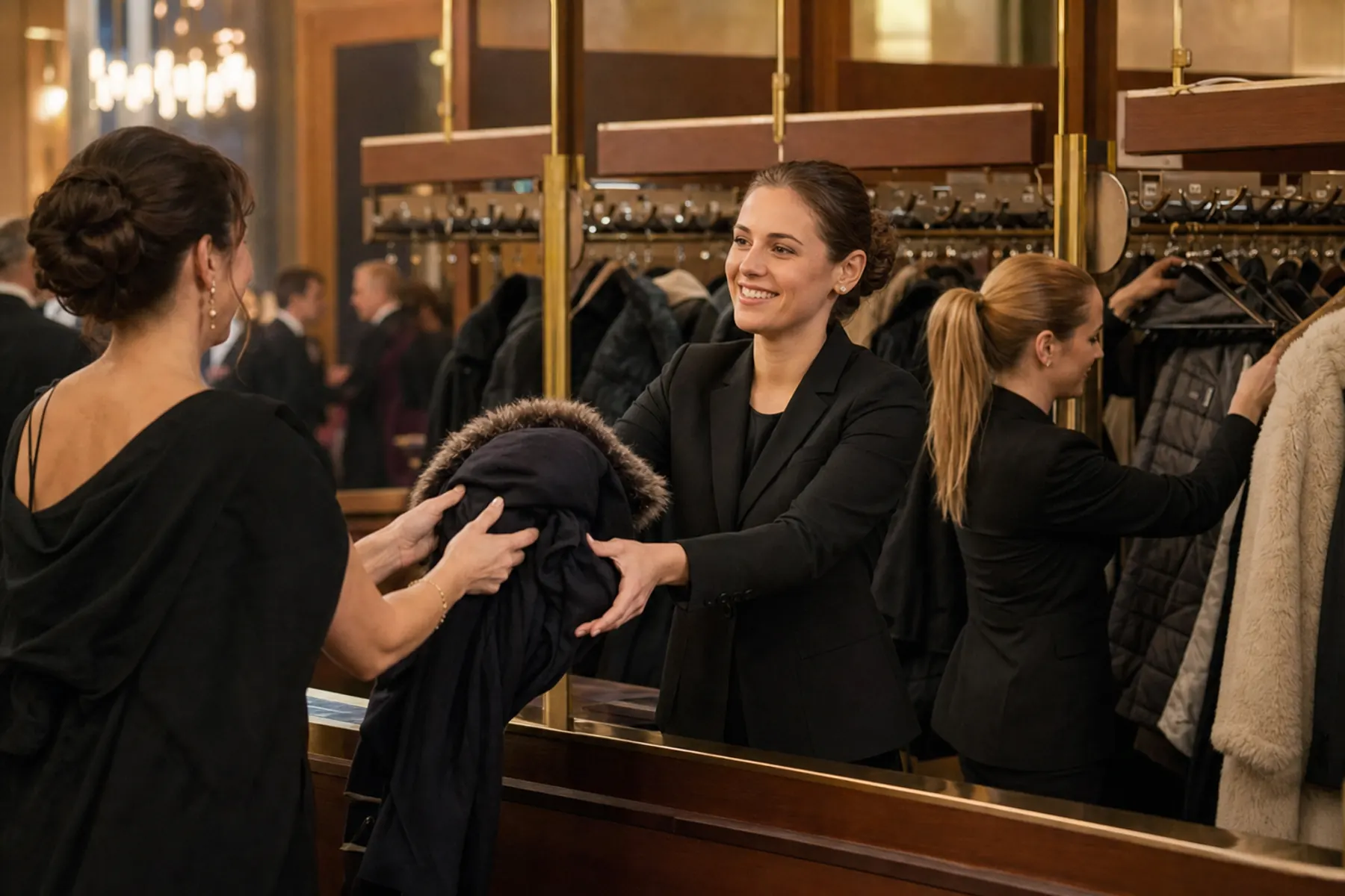 Garderobenpersonal bei einem professionellen Garderobenservice in Wien
