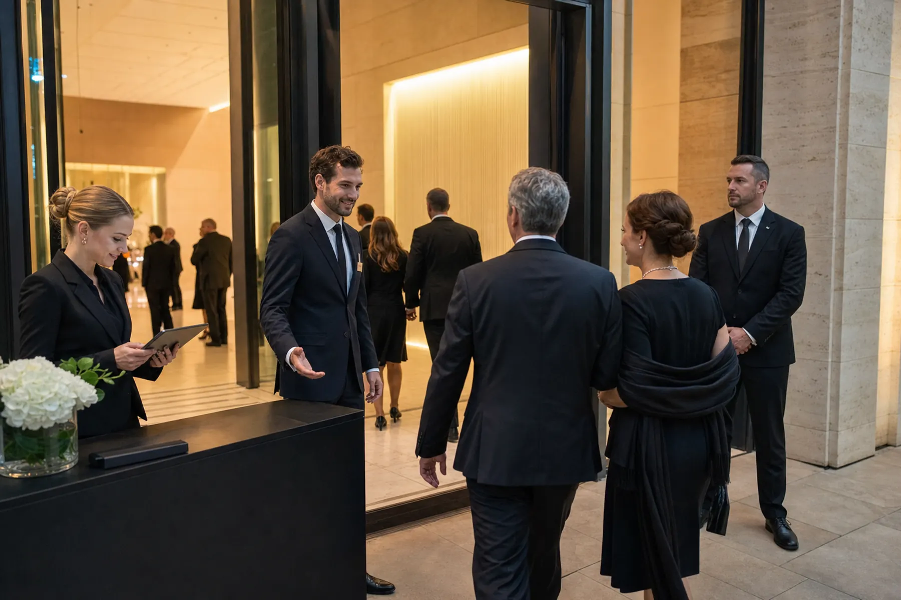 Professionelles Eventpersonal bei einer Veranstaltung in Wien